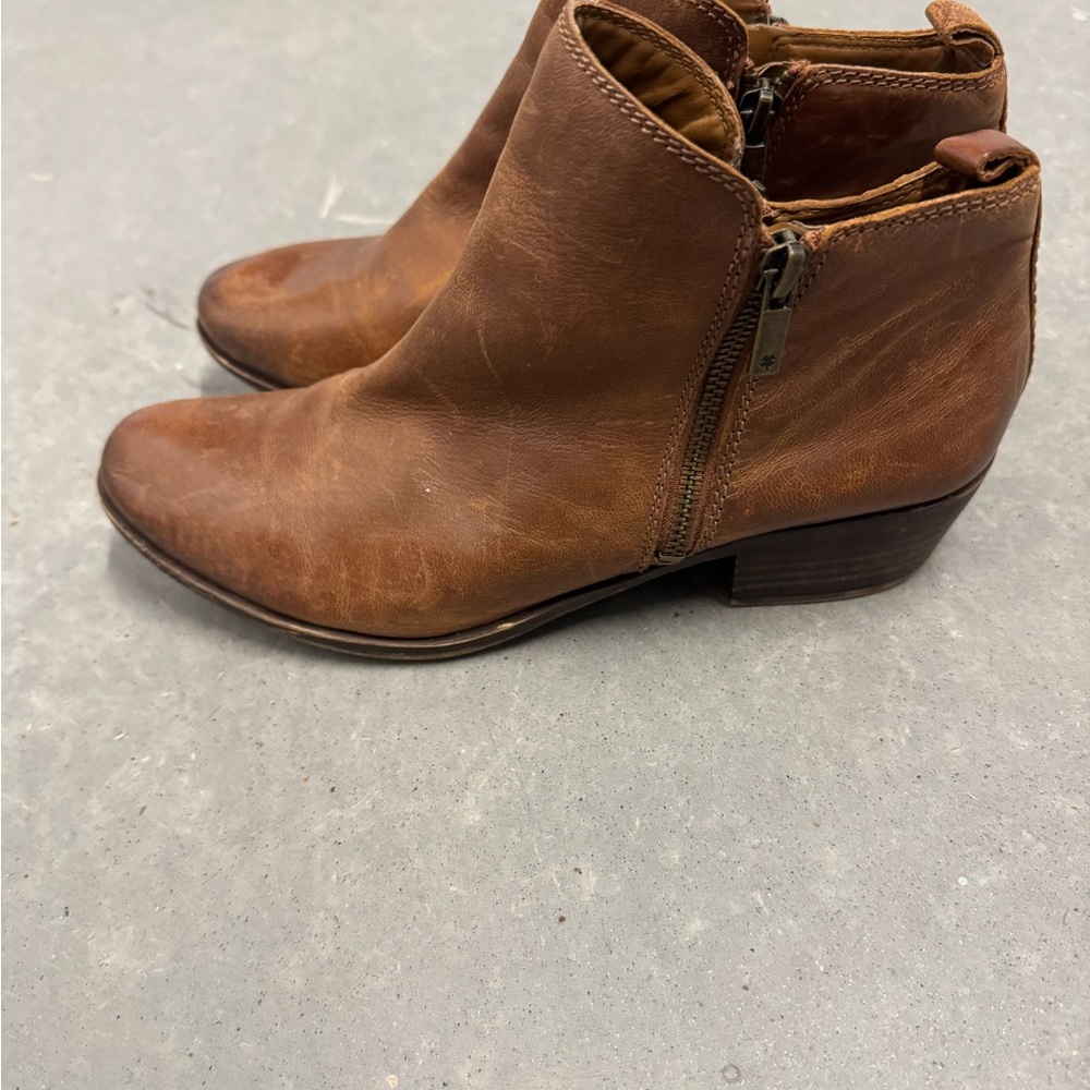 Lucky Brand Tan Leather Ankle Booties